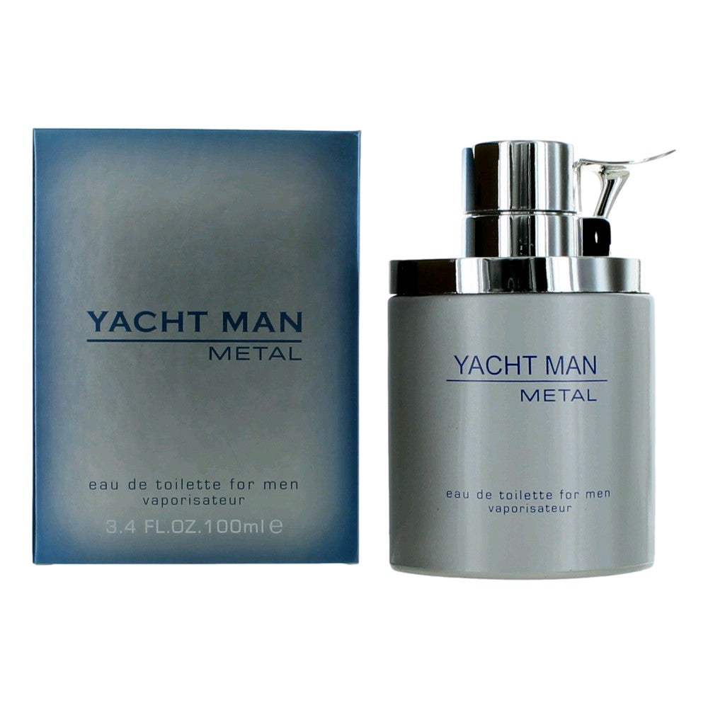 Bottle of Yacht Man Metal by Myrurgia, 3.4 oz Eau De Toilette Spray for Men